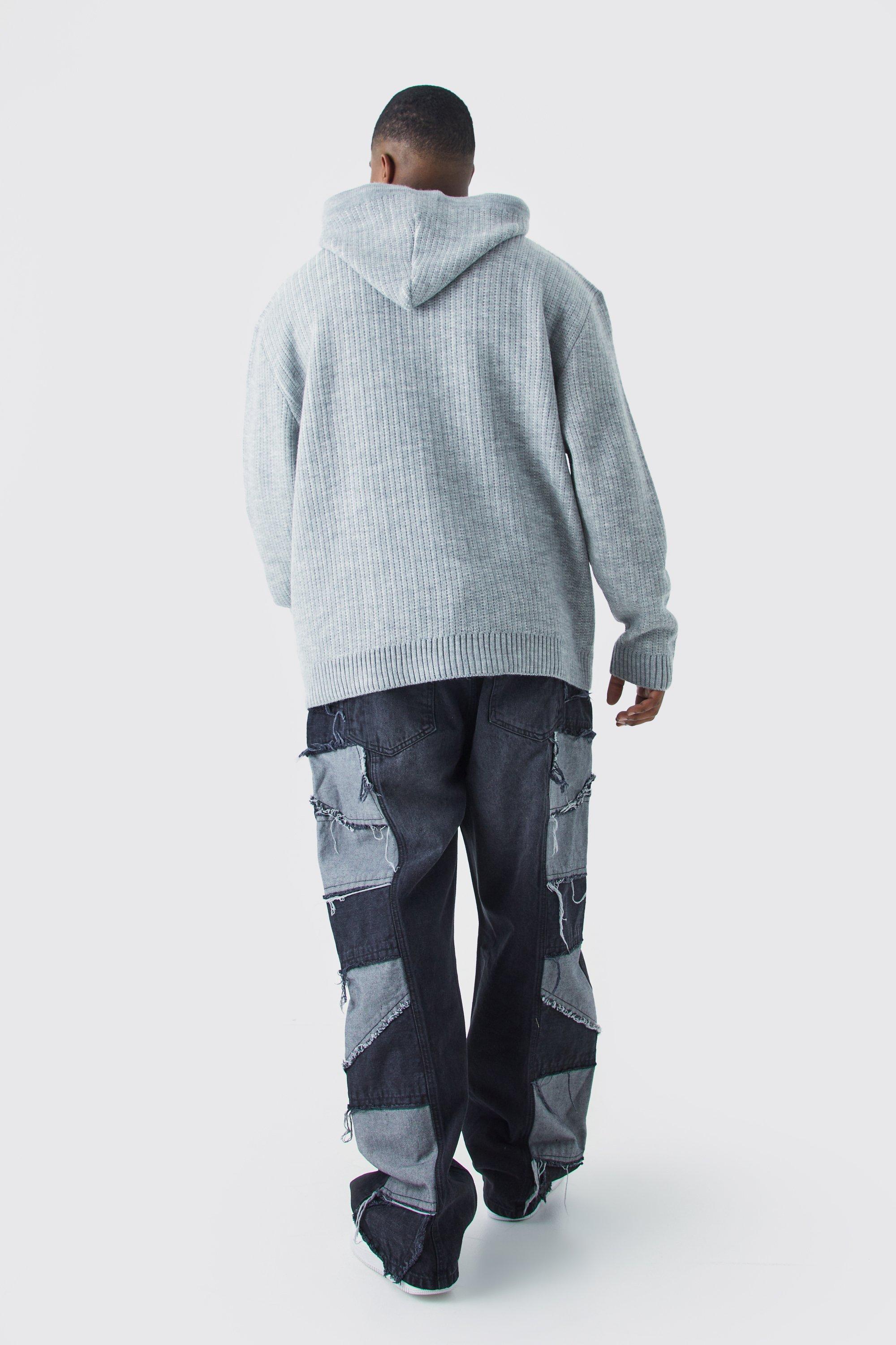 Plus Oversized Ribbed Knit Hoodie | boohoo